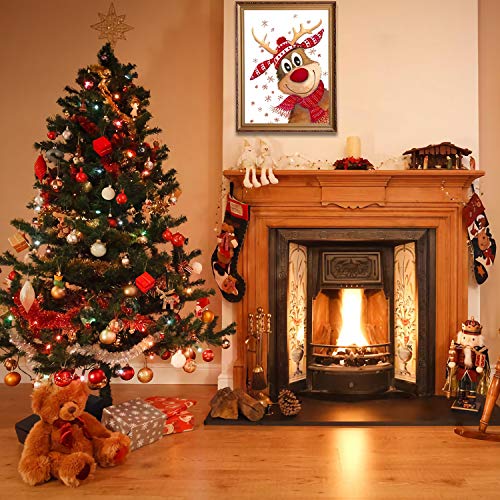 DECYOOL 5D DIY Christmas Elk Full Drill Rhinestone Diamond Painting Kits for Home Décor