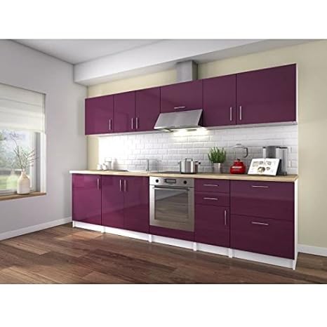 Generique Neo Kitchen Complete 3 Metres High Gloss Aubergine