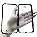 iPhone 7 Plus Case, iPhone 8 Plus Case, Diaxbest Ultra Slim Magnetic Adsorption Metal Case, Hard Clear Tempered Glass Back Cover Support Wireless Charging for iPhone 7/8 Plus(5.5 inch) (Clear White)
