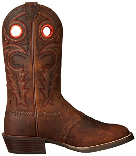 Justin Boots Men's Justin's Silver Collection 12" Western Boot, Brown, 9.5 D US - Thumbnail 6