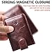 RFID Leather Minimalist Slim Wallets - Credit Card Holder Front Pocket Wallet for Men Women Brown