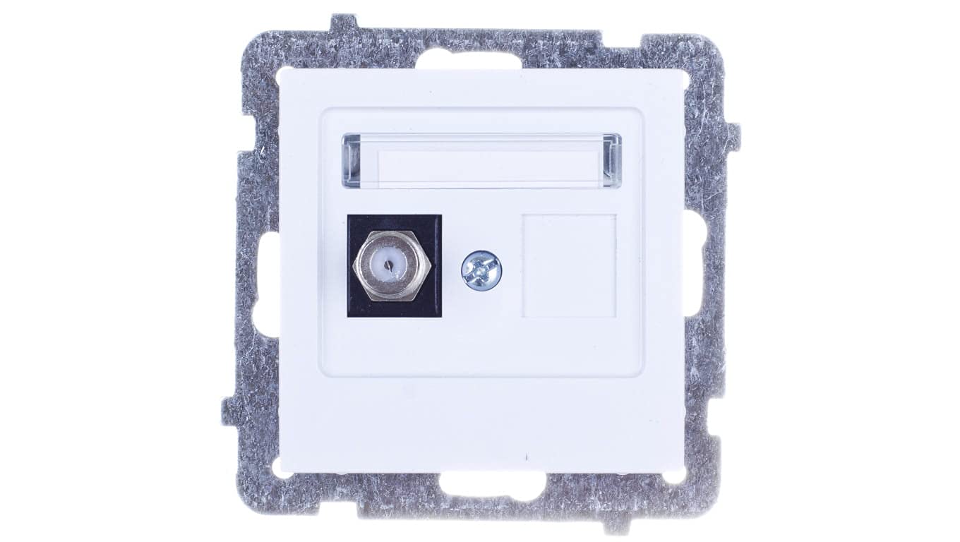 Ospel GPA-1GF/m/00 Socket White IP20, 71 mm 34 mm 71 mm 60 g