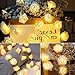 Homeleo 30 Led Rose String Lights, Rose Flower Lamp Fairy Lights with Remote for Christmas Wedding Room Anniversary Valentine's Day Decoration (Warm White)