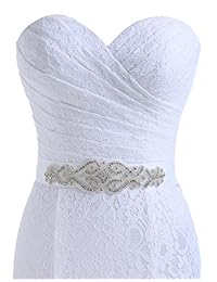 Beautyprom - Vestido de novia para mujer, encaje, sirena