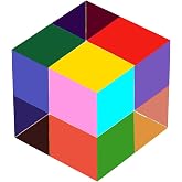 ECBANLI CMY Color Cube, 40mm Acrylic Prism, Educational Toys for Kids | 1.6 inch, Cyan, Magenta &amp; Yellow, Desktop Decor, Optical Subtractive Color Mixing Cubes, Scientific Physics Toys for Adult
