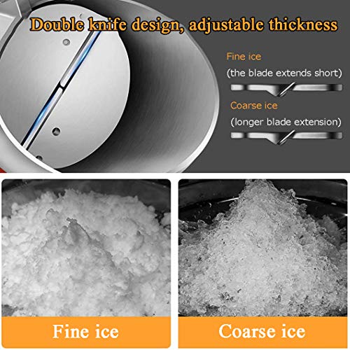 Ice Crusher Eiscrusher Eiszerkleinerer,95kg/h Smoothies Elektro Ice Shaver Maschine für Haushalt Commercial Use – Bild 7