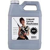 Black 32 Oz - Liquid Latex Body Paint, Ammonia Free No Odor, Easy On and Off, Cosplay Makeup, Creates Professional Monster, Zombie Arts