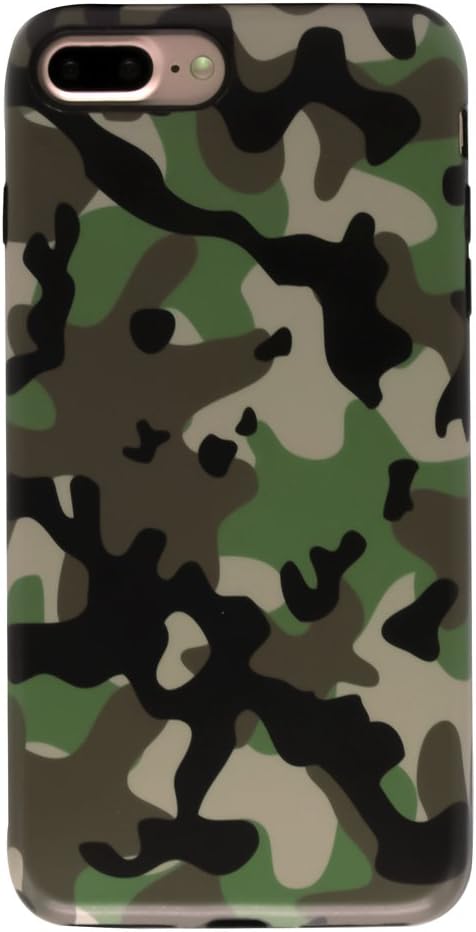 5.5" iPhone 7 Plus SGSELLER™ TPU IMD Slim-Fit Ultra-Thin Anti-Scratch Shock Proof Dust Proof Anti-Finger Print Matte Case Casing (Camo - Army Green)