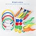 Coogam Diving Toy 19PCS Pool Accessories Set 4 Dive Ring,4 Throw Torpedo Bandit,3 Stringy Octopu,8 Jewel Gem for Pool Sinking Swim Game Underwater Training Play Water Toypedo for Kid Child Boy Girl