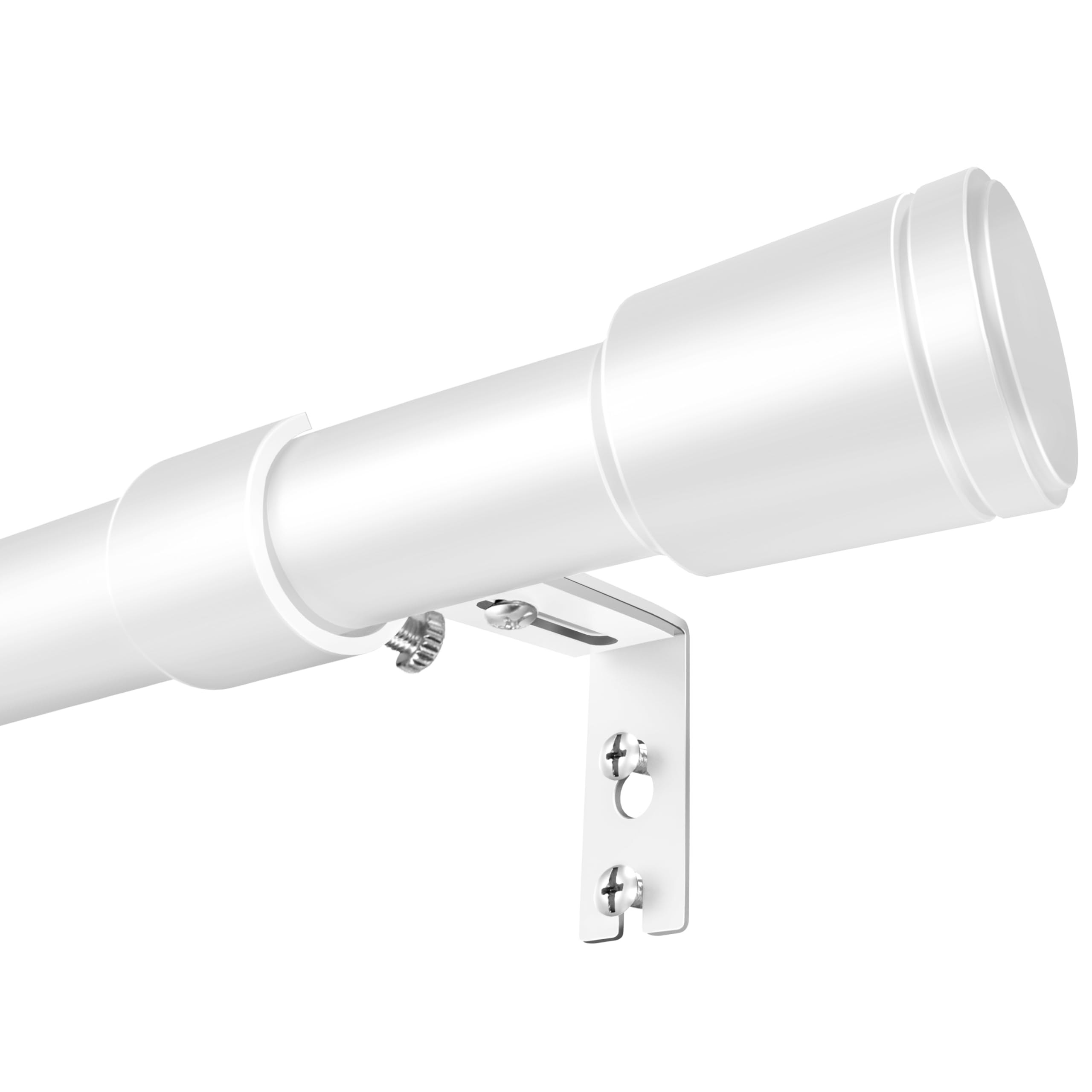 Photo 1 of 1” Diameter White Curtain Rods for Windows, 1 Pack 30-120 Inch Heavy Duty Window Rods, Long Adjustable Curtain Rod, Fits Most Standard Windows, Suitable for Bedroom, Living Room, Farmhouse