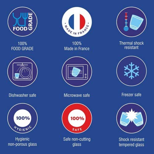 Duralex Made in France Picardie Marine Glass Tumbler Drinking Glasses