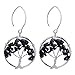 Tree of Life Earrings Handmade Wire Wrapped Crystal Earrings Gemstone Jewelry Mother's Day Gift