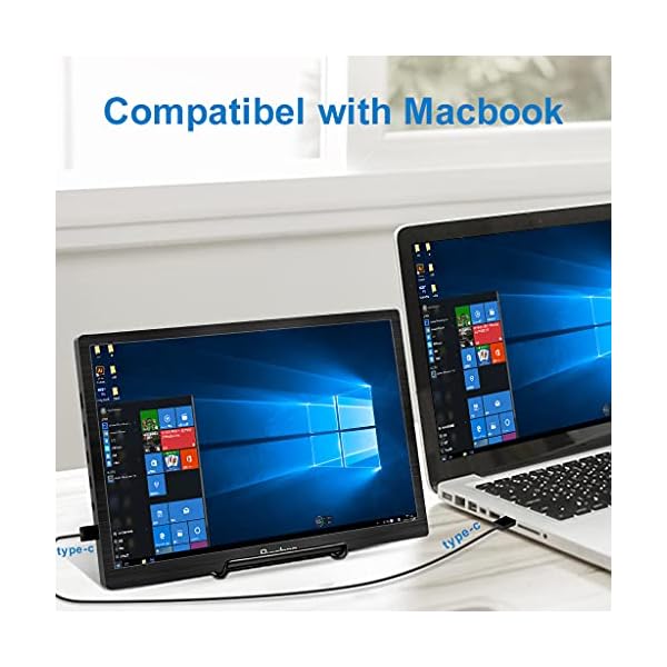 2K-Portable-Monitor-Prechen-101-Inch-QHD-2560x1600-Small-Monitor-IPS-Screen-with-HDMIUSB-CType-c-Interface-Mini-Monitor-Dual-Built-in-Speakers-Portable-Gaming-Monitor-for-PS3PS4XboxPCLaptop 2K Portable Monitor, Prechen 10.1 Inch QHD 2560x1600 Small Monitor IPS Screen with HDMI/USB-C/Type-c Interface, Mini…