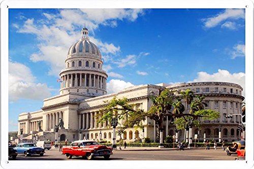 Tin Sign Poster Havana Cuba (20x30cm) by Nature Scene Painting