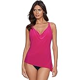MagicSuit Women's Swimwear Solid Winnie Cowl Neck Underwire Tankini Top Separate