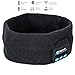 Touchshop Bluetooth Music Headband Outdoor Wireless Sweatband with Wireless Headphones Speakers & Microphone Hands Free for Gym Exercise Running Yoga Camping Skating (Black)
