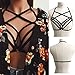 Hemlock Elastic Bandage Bra, Women Lingerie Strap Bralette Bustier Top (XL, Black)