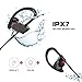 Bluetooth Headphones, Wireless Sport Earphones Over-Ear Waterproof Earbud Behind-Ear Headset, Crystal Clear Sound with Strong Heavy Bass 8 Hours Play, IOS Android Compatible, Hands-Free Calling Mic