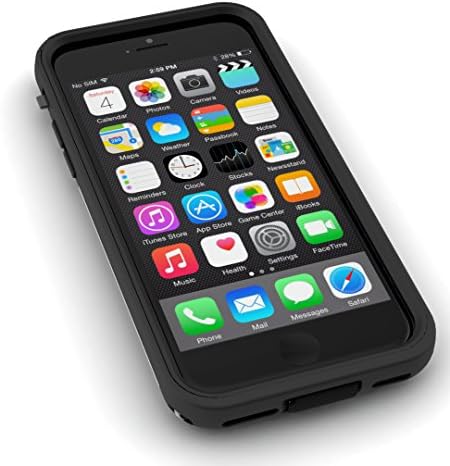 Dry Skinz Waterproof Case with Shatterproof Glass Screen Protector for iPhone 7 (Black)