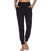 MOVE BEYOND Buttery Soft Women's Yoga Joggers Pants/Capris 4 Pockets High Waist Lightweight Sweatpants Running Lounge Pants