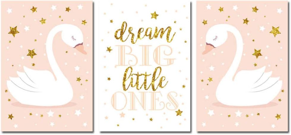 SHINERING Cygne pépinière Citation Toile Affiches et