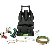 ESAB Victor 0384-0945 G150 J-P Light Duty Gas Welding Outfit Tote Kit Without Tanks, R150-200/R150-540 Gas Regulators, 103-01FP Torch Handle, Striker, 12.5' - 3/16" Hose, Goggles, Tank Key