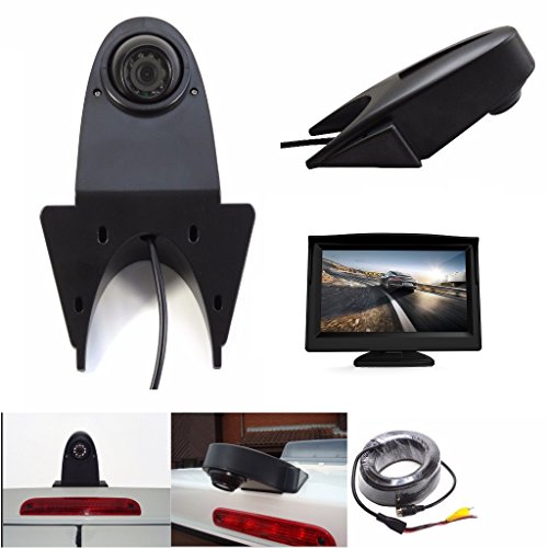 Third Roof Top Mount camera Rear View Backup Camera + 4.3 TFT Monitor Set for Transporter, Sprinter W906, VW Crafter,Iveco Daily 5, Transit,Vito, Ducato, Jumper,Boxer,Express/GMC SAVANA/Explorer