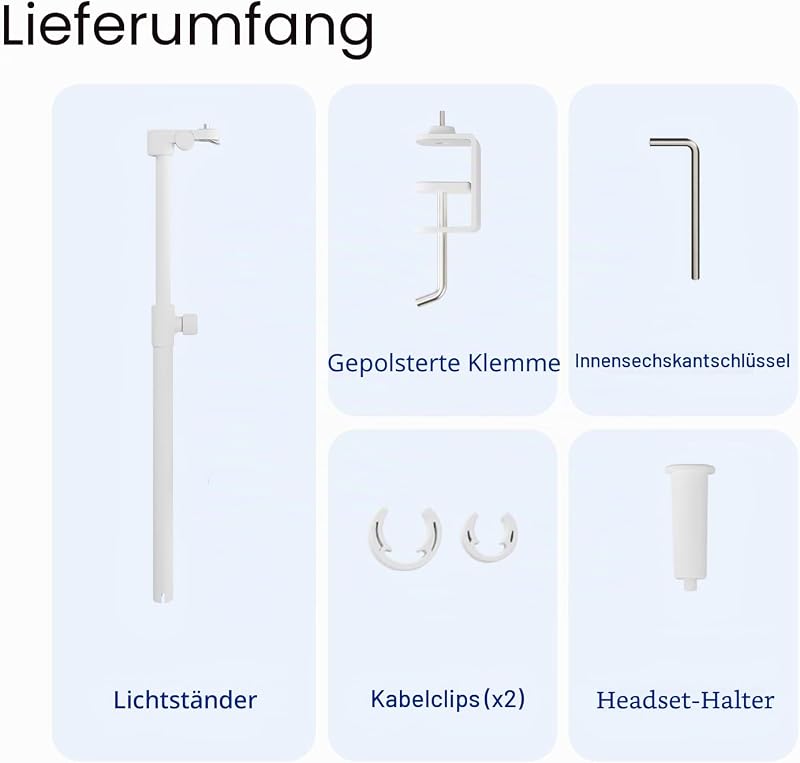 Neo Clamp, Tischhalterung mit Kantenmontage