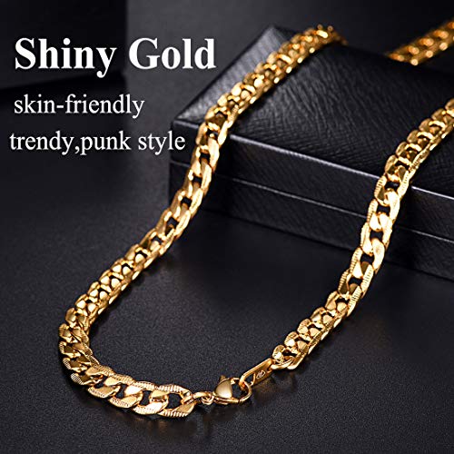 U7 Men Women 18K Gold Plated Chain Hip 