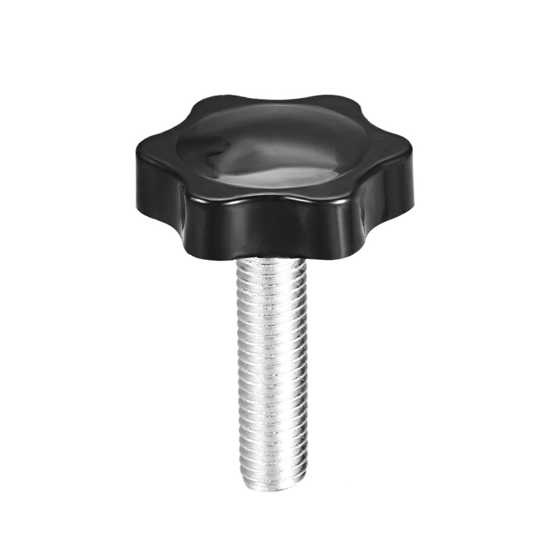 uxcell Clamping Screw Knob, 48mm Dia Plum Hex Shaped Grips Star Knob M10 x 40mm Male Thread