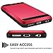Vofolen Case Shell Shockproof Rubber Bumper Case Anti-Scratches Hard Cover Red