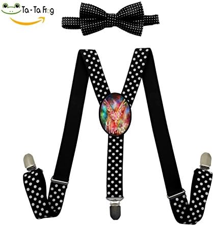 Logang Logan Paul Maverick Child Kids Classic Adjustable Suspenders Y-Back And Bowtie Set Black