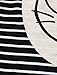 Allegra K Women Batwing Sleeve Stripes Cartoon Cat Applique Tunic Shirt, Black Stripes, L (US 14)