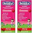 Benadryl Children's Allergy Relief Liquid Medicine with Diphenhydramine HCl Antihistamine for Kids' Allergy Relief, Effective Allergy Relief, Cherry Flavor, 8 fl. oz (Pack of 2)