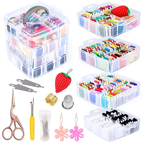 Embroidery Floss, 240pcs Cross Stitch Tool Kits Embroidery Floss Cross