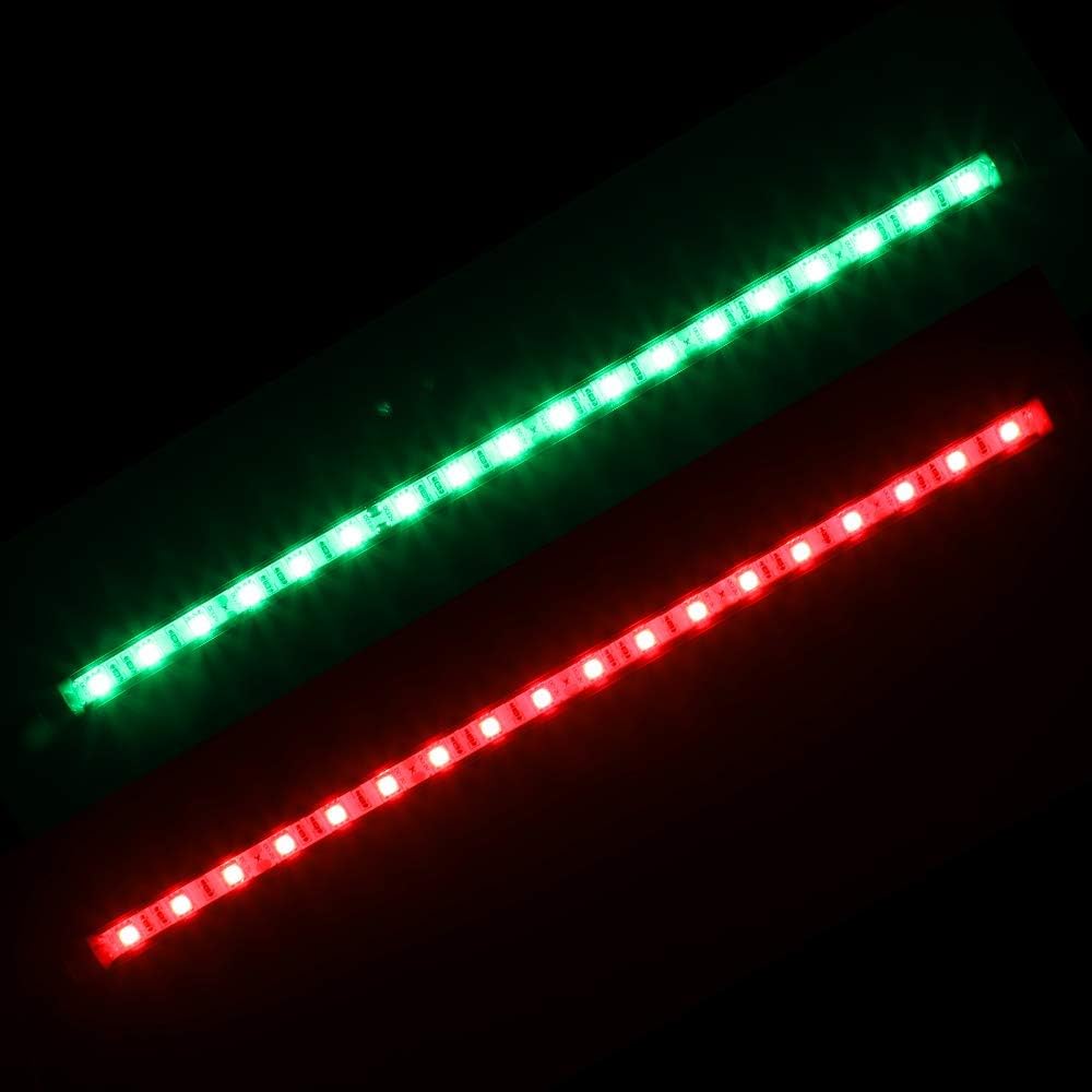 Obcursco 12 Inch LED Boat Bow Navigation Light Kits for Marine Boat Vessel Pontoon Yacht Skeeter - 1 Pair (Red and Green) : Sports & Outdoors