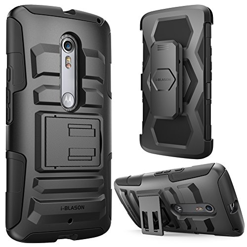 Verizon Droid Maxx 2 Case, i-Blason Prime Series Dual Layer Holster For Moto Droid Maxx 2 / Moto X Play 2015 Release with Kickstand and Locking Belt Swivel Clip (Black) Verizon Droid Maxx 2 Case, i-Blason Prime Series Dual Layer Holster For Moto Droid Maxx 2 / Moto X Play 2015 Release with Kickstand and Locking Belt Swivel Clip (Black)