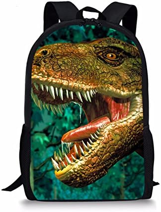Frestree Cute Cartoon Print Kids School Bag Durable Backpack for Boys and Girls (Large, Dinosaur 2)