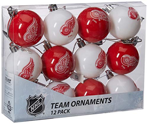 Forever Collectibles NHL Hockey Plastic Ball Holiday Tree Ornament Set (12 Pack) - Pick Team