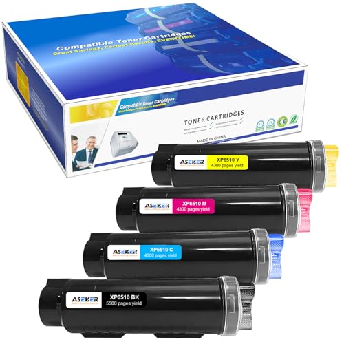 Compatible Cartouche de Toner pour Xerox Phaser 6510 6510DN 6510DNI 6510DNM 6510N WorkCentre 6515 6515DN 6515DNI 6515DNM 6515N Imprimante 5500 Pages pour BK 4300 Pages pour C M Y (BK/C/M/Y)