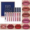 7Pcs Matte Liquid Lipstick + 1Pcs Lip Plumper Makeup Set Kit, Long Lasting Waterproof Velvet Lip Gloss Set, Pigmented…