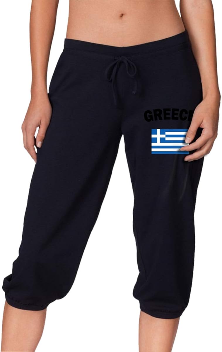 FKFB3PPT Greece Greek Flag Women's Denim Capri Pants Comfy Trousers