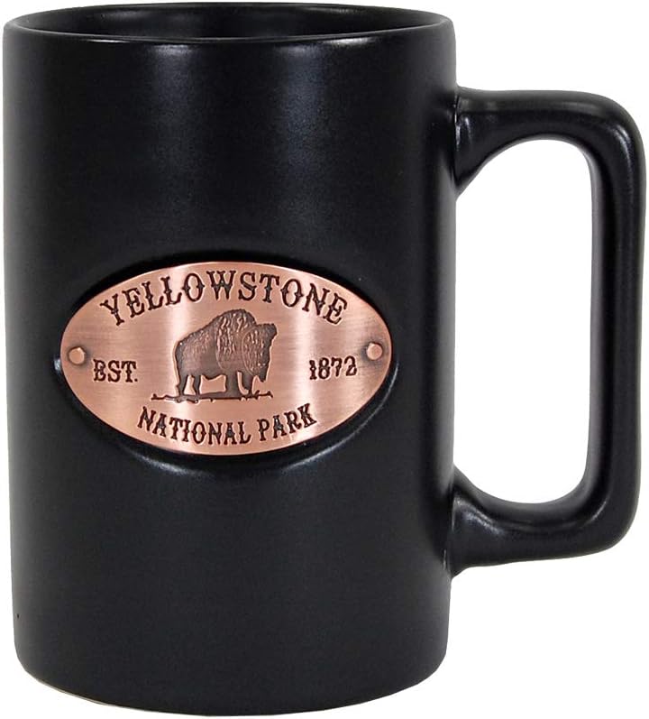Americaware 15 oz Black Matte Yellowstone Copper Medallion