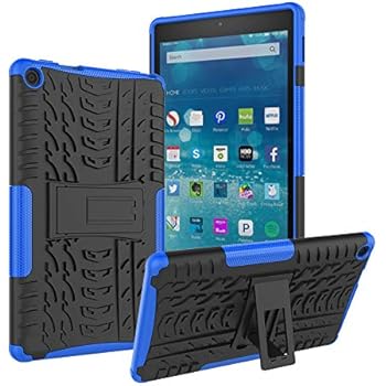 ROISKIN Amazon Fire HD 8 Tablet Case(8th and 7th Generation, 2018 and 2017 Release), Kickstand Anti-Slip Shockproof Impact Resistance Dual Layer Heavy Duty Protective Case Cover