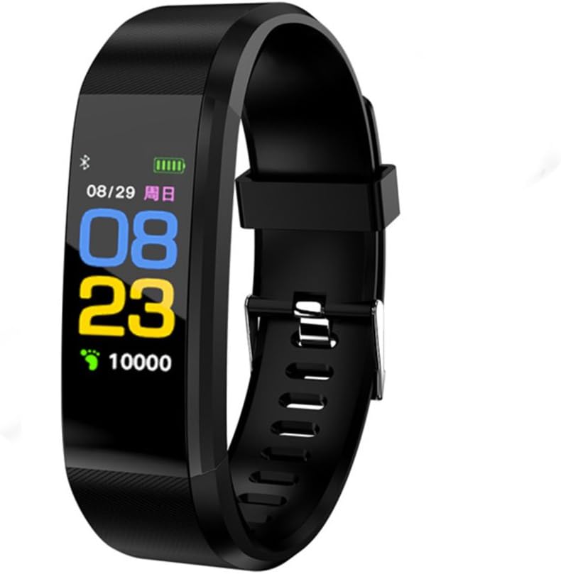 Evday Fitness, Activity, Exercise Tracker, Blood Pressure, Heart Rate and Sleep Monitor, Pedometer, Calorie Counter, Touch Screen, IP67 Waterproof, Slim Unisex Smartwatch, Bluetooth, iOS and Android