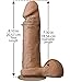 Doc Johnson The Realistic Cock with Removable Suction Cup - ULTRASKYN - 8 Inch - F-Machine and Harness Compatible Dildo - Caramel