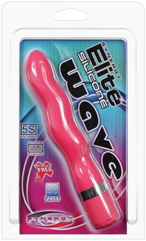 Vibrating Pulsating Multi Function 6.5" Elite Silicone Wave Waterproof - Multi Speed Pink