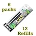 Value Pack of 12 Pilot G2 Gel Ink Refill, for Rolling Ball Pens, Fine Point, Green Ink (77243)