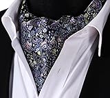 SetSense Men's Floral Jacquard Woven Self Cravat Tie Ascot