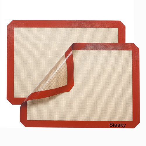 2Pcs Premium 16” X 12” Silicone Non Stick Baking Mats, Siasky Non Toxic Heat Resistant and FDA Approved Baking Sheets, Non Stick Silicon Liner for Bake Pans & Pastry Rolling - Thumbnail 7